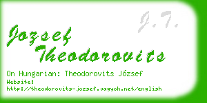 jozsef theodorovits business card